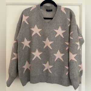 KLD Grey Sweater with Pink Stars